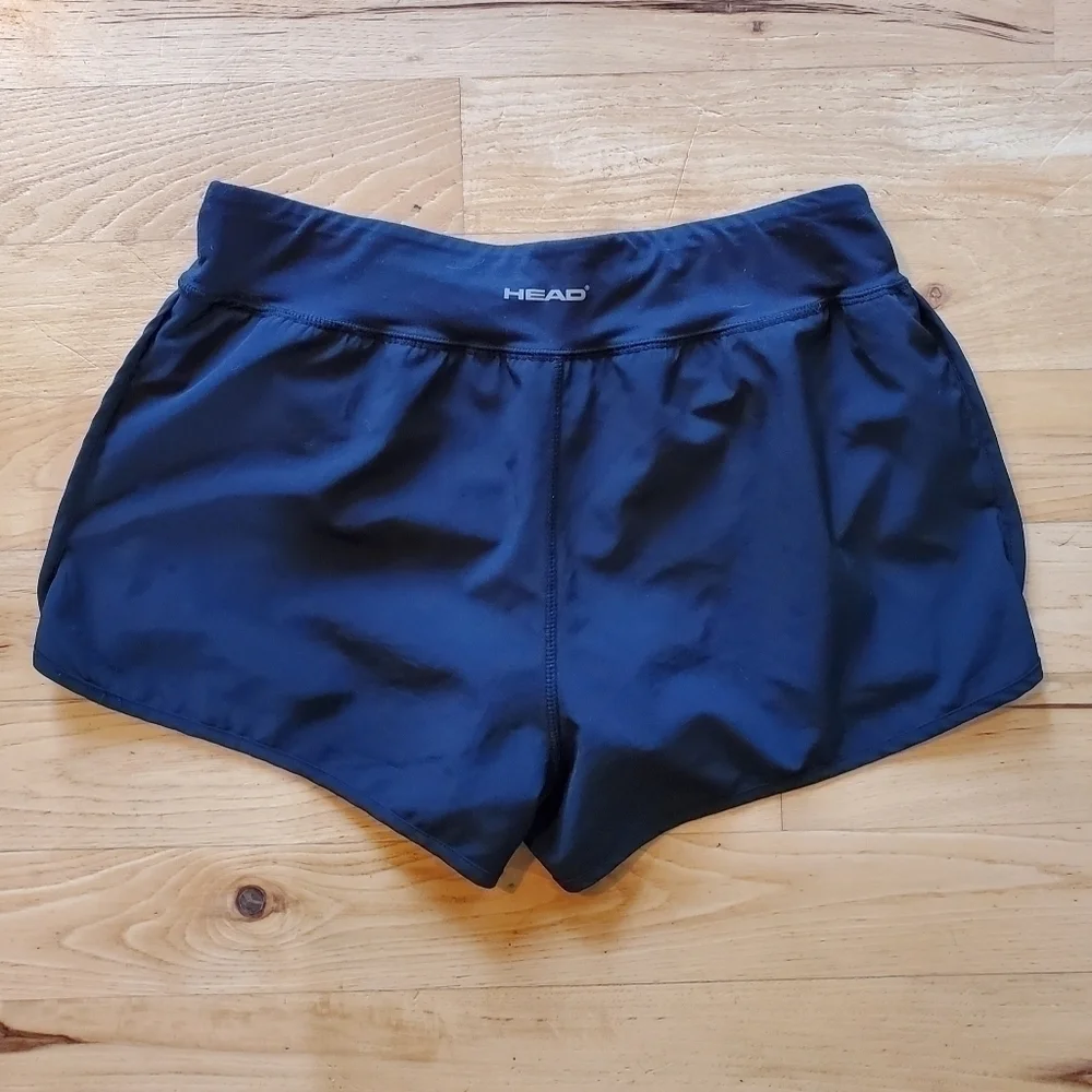 HEAD Black Pink Built-in Briefs Running Athletic Shorts Women's Size Medium